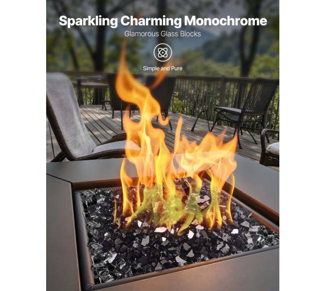 Juodos židinys stiklo uolienos1