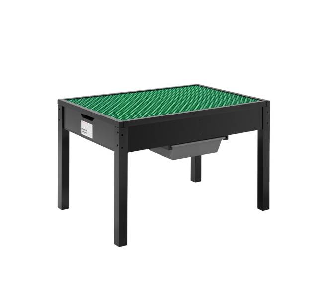 Vaikiškas medinis veiklų stalas su saugojimu0