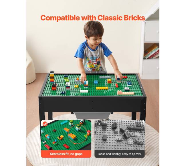 Vaikiškas medinis veiklų stalas su saugojimu4