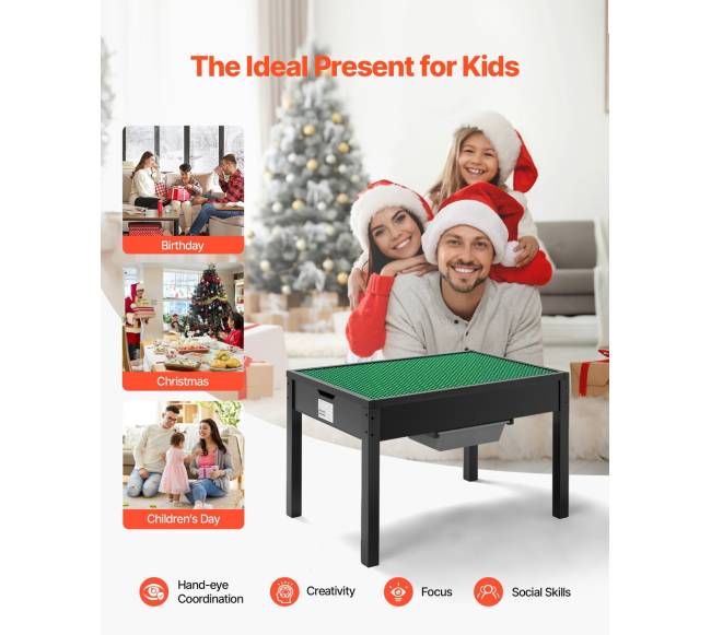 Vaikiškas medinis veiklų stalas su saugojimu5