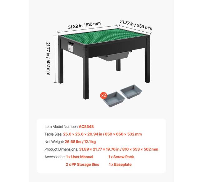 Vaikiškas medinis veiklų stalas su saugojimu6