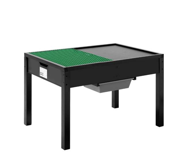 Vaikiškas medinis veiklų stalas su saugojimu10