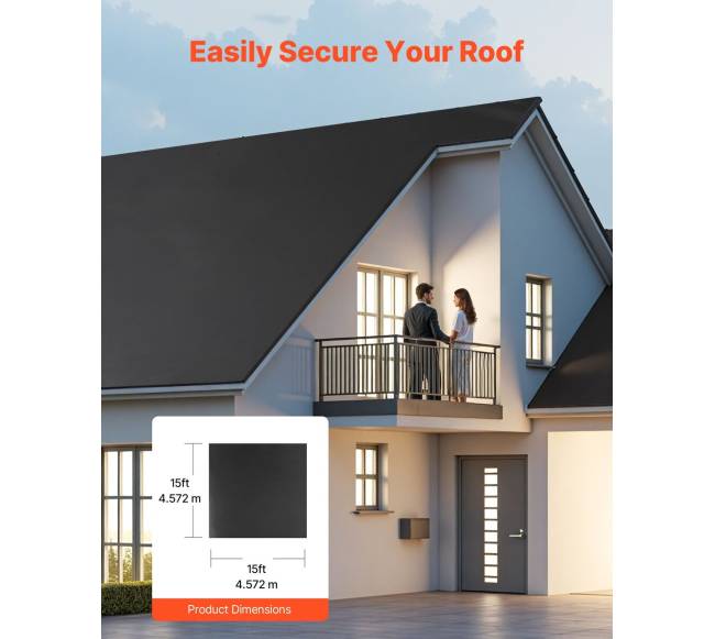 EPDM guminė stogo danga 15 x 15 pėd.2