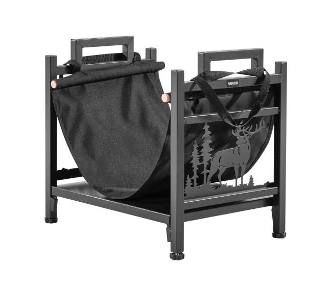 Vidaus malkų laikiklis su drobiniu nešikliu8