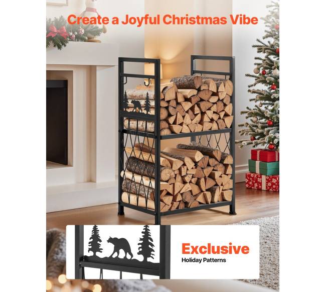 Dvigubo sluoksnio malkų stovas su įrankiais5