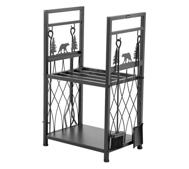 Dvigubo sluoksnio malkų stovas su įrankiais8