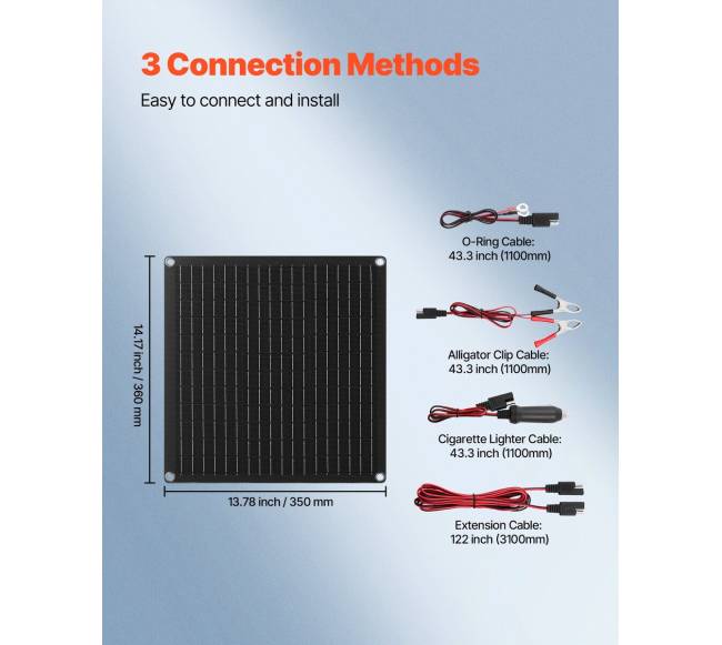 20W saulės baterija įkroviklis su valdikliu4