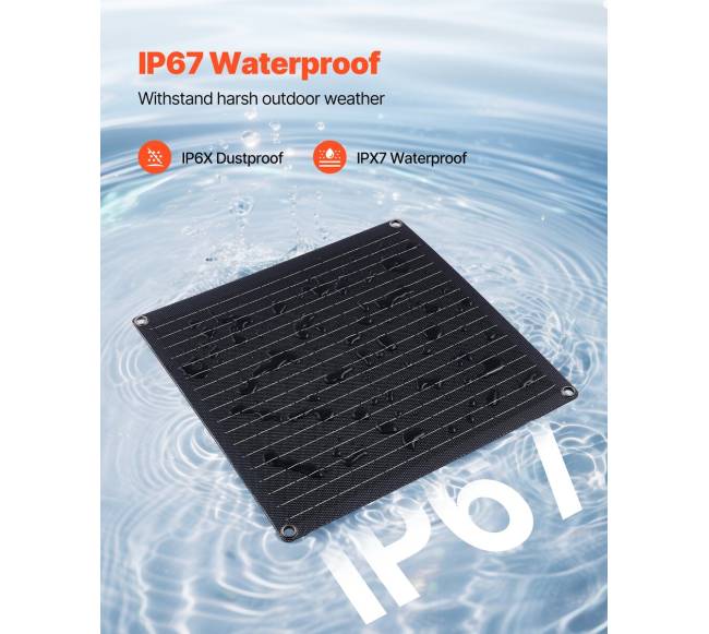 20W saulės baterija įkroviklis su valdikliu5