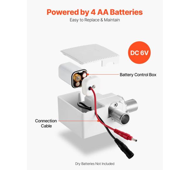 Beprisilietinis vonios maišytuvas su jutikliu5