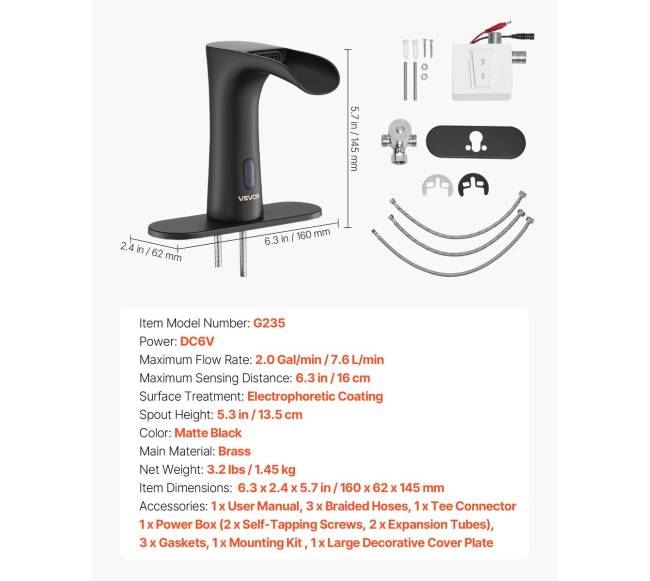 Beprisilietinis vonios maišytuvas su jutikliu6