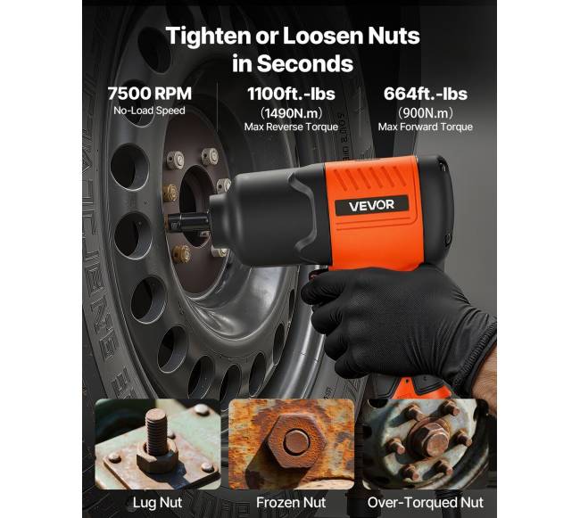 Pneumatinis oro veržliasūkis automobilių remontui1