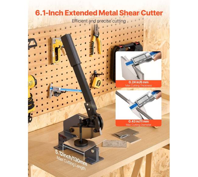 Metalo lakštų kirpimo žirklės 155 mm1