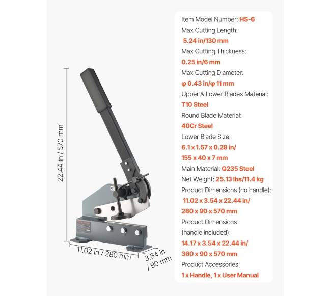 Metalo lakštų kirpimo žirklės 155 mm6