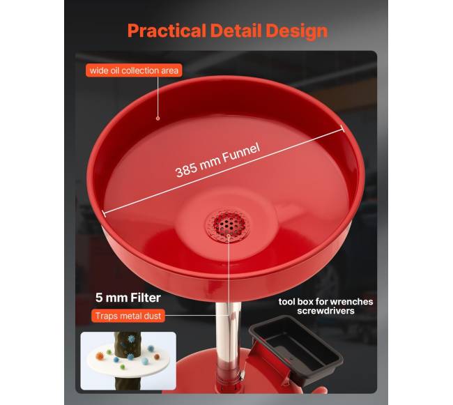 30L naudotos alyvos nutekėjimo bakas su reguliuojama piltuve5