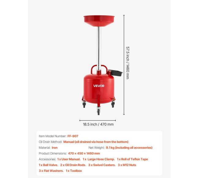 30L naudotos alyvos nutekėjimo bakas su reguliuojama piltuve6