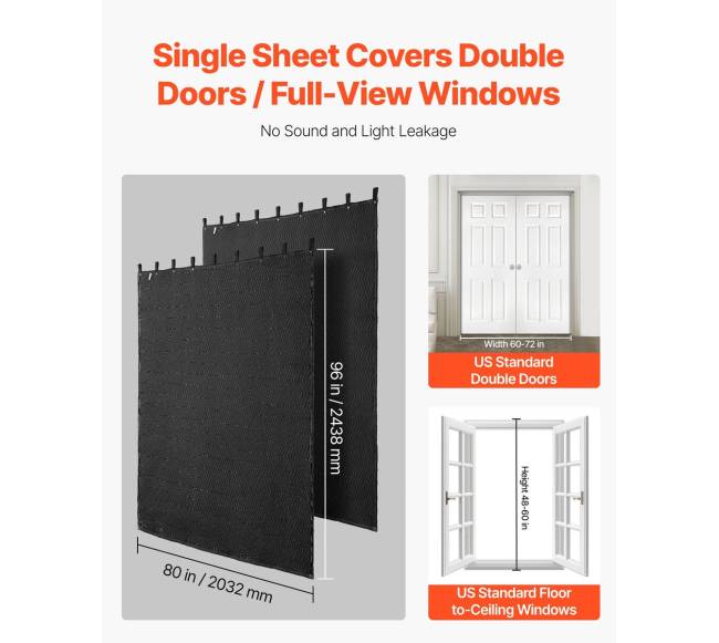 garso slopinimo antklodės 2 vnt, 2438 x 2032 mm4