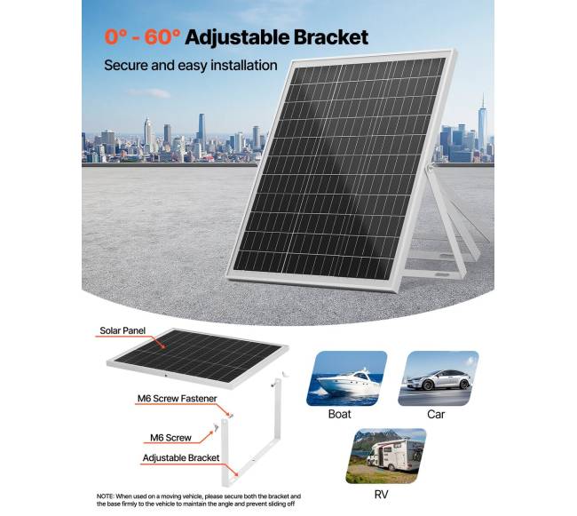 25W 12V saulės baterijos įkroviklis5