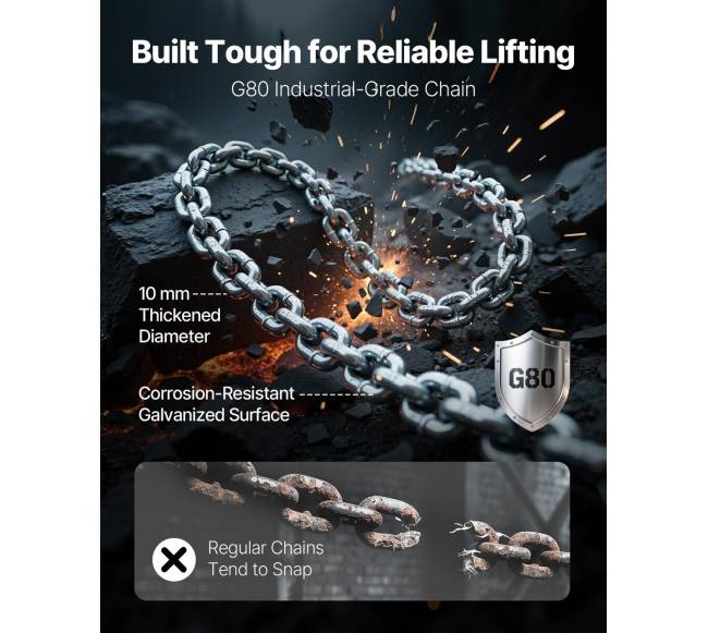 Rankinis svirtinis grandininis keltuvas, 3 t3