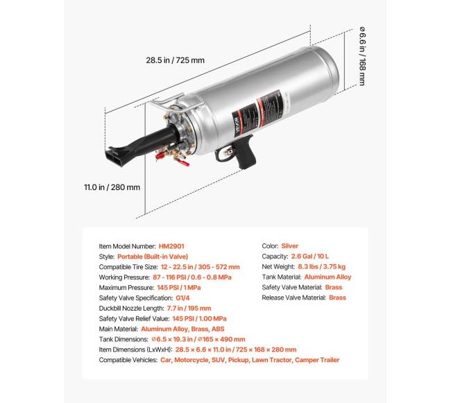 Nešiojamas padangų krašto montuoklis 10 L6