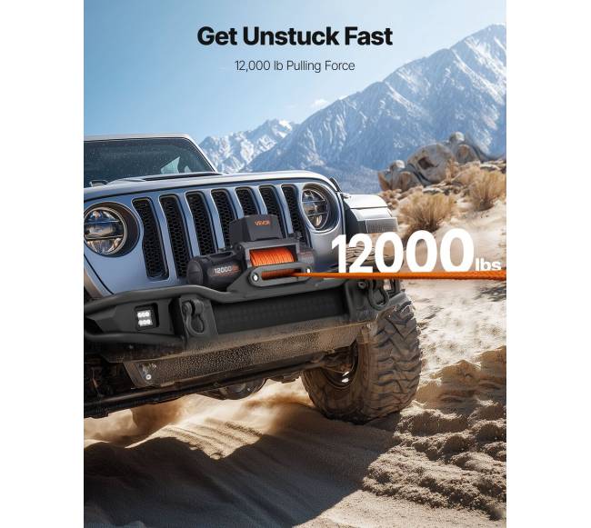 Elektrinis gervė, 5400 kg 12V su sintetine virve1