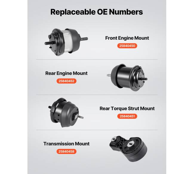 Variklių ir transmisijų tvirtinimo komplektas Chevrolet2