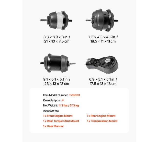 Variklių ir transmisijų tvirtinimo komplektas Chevrolet6