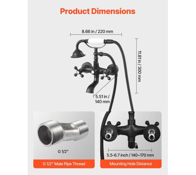 Sieninis vonios maišytuvas su dušu2
