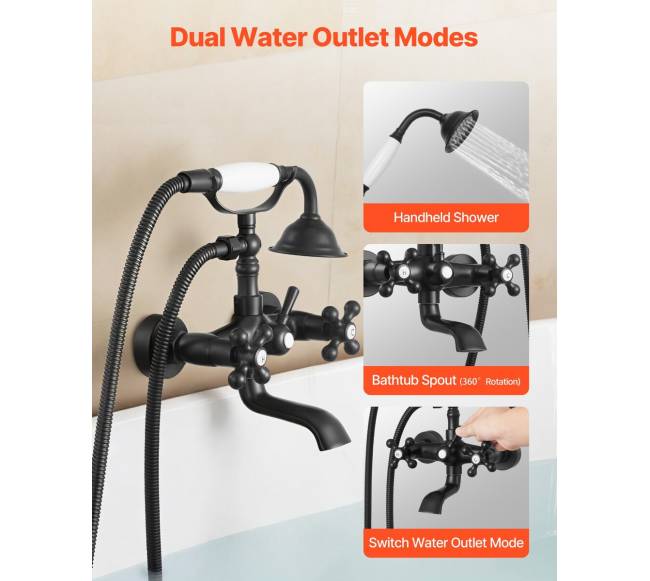 Sieninis vonios maišytuvas su dušu3