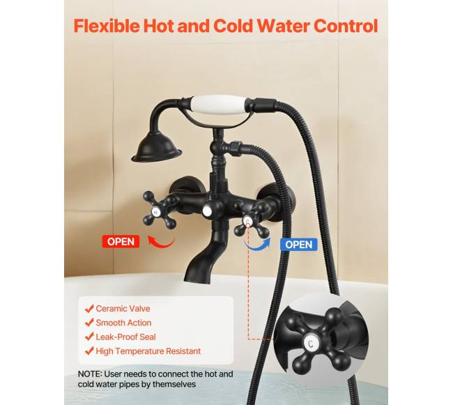 Sieninis vonios maišytuvas su dušu5