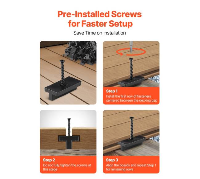 500 vnt. paslėptų terasinių lentų tvirtinimo elementų4