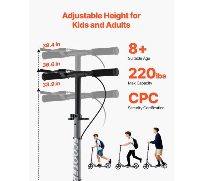 Vaikiškas paspirtukas su reguliuojamu vairu1