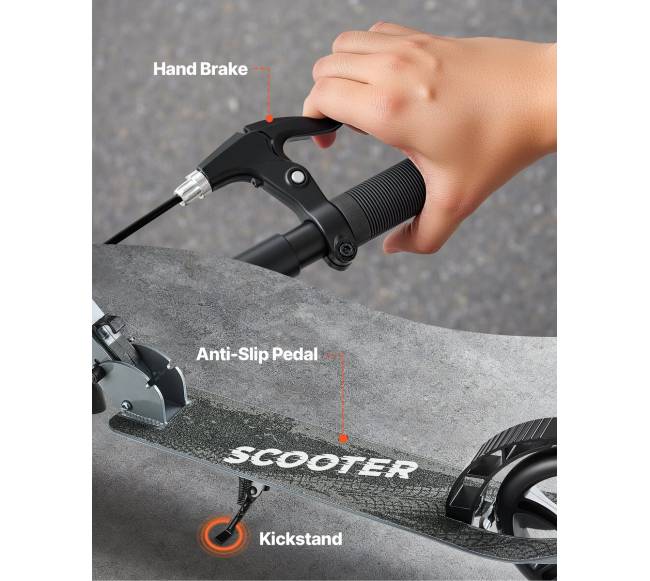 Vaikiškas paspirtukas su reguliuojamu vairu4