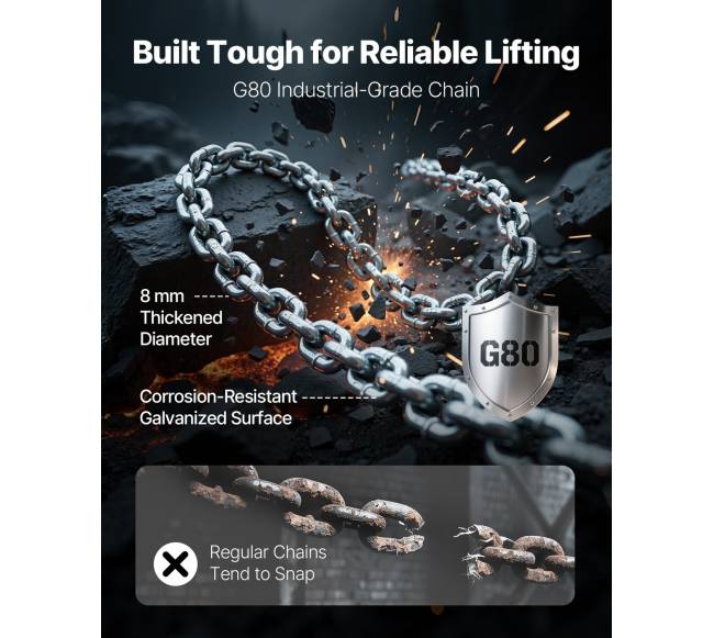 rankinio sverto grandinės keltuvas, 1,5t 1500 kg talpa3