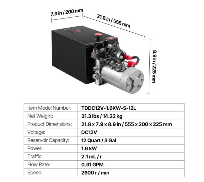 12 l hidraulinis maitinimo blokas dvigubo veikimo6