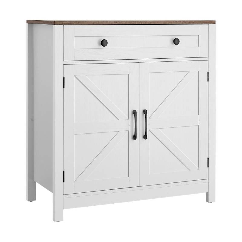 Balta kavos baro spintelė su stalčiumi0