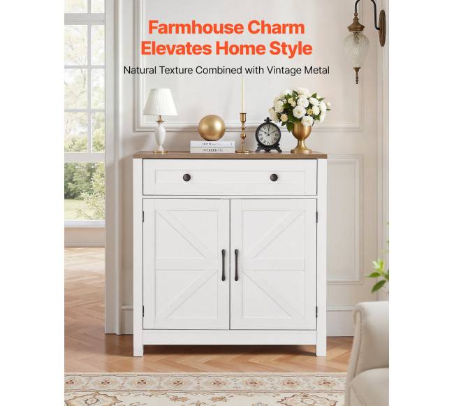 Balta kavos baro spintelė su stalčiumi1