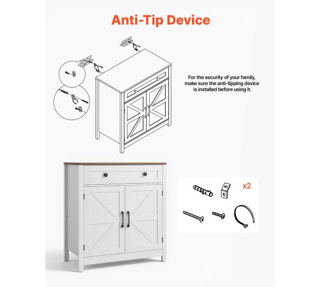 Balta kavos baro spintelė su stalčiumi5