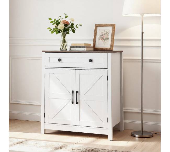 Balta kavos baro spintelė su stalčiumi7