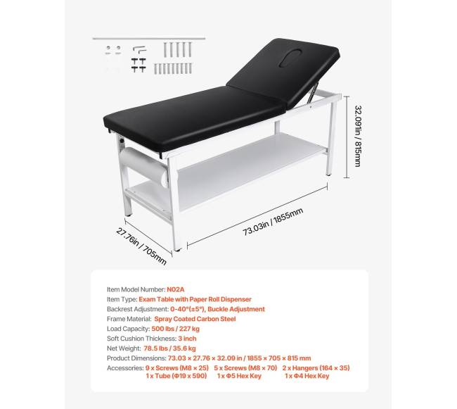 Medicininis apžiūros stalas su reguliuojama atlošu6