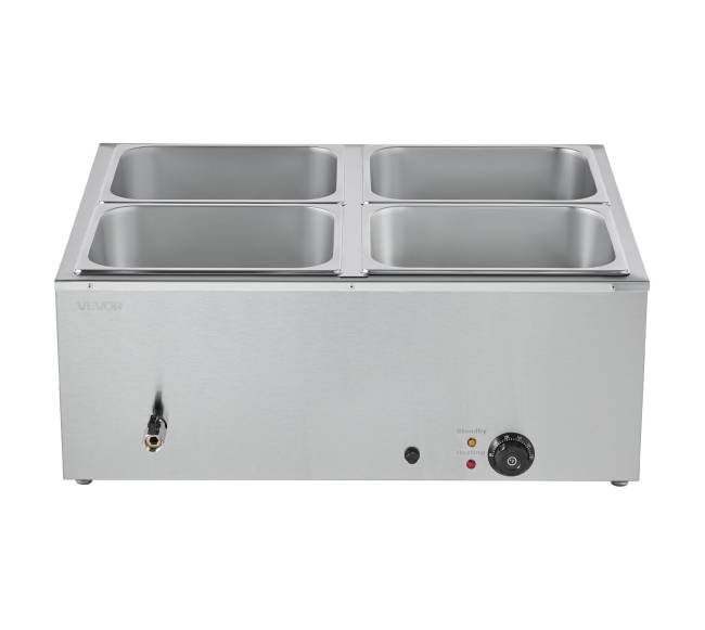 Komerčinis maisto šildytuvas su 4 skyreliais0