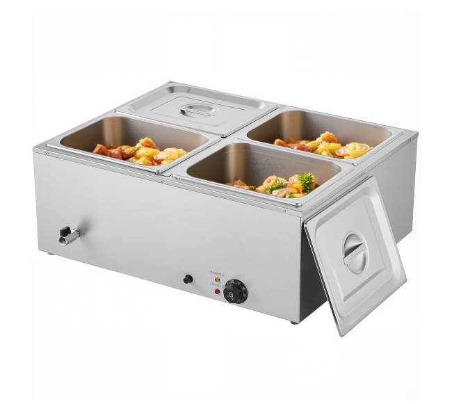 Komerčinis maisto šildytuvas su 4 skyreliais8