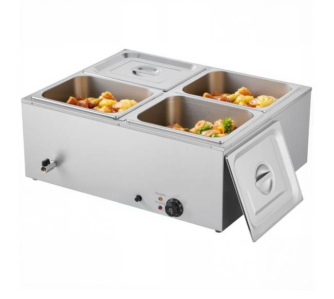 Komerčinis maisto šildytuvas su 4 skyreliais9