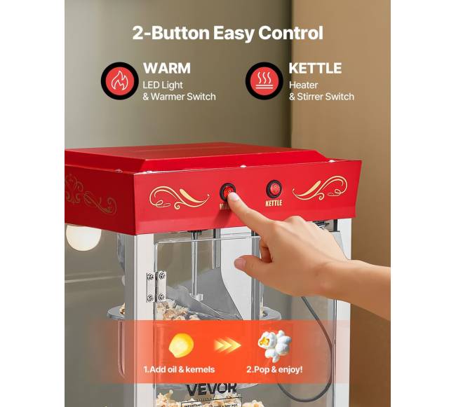 raudona 800W stalo spragėsių mašina4