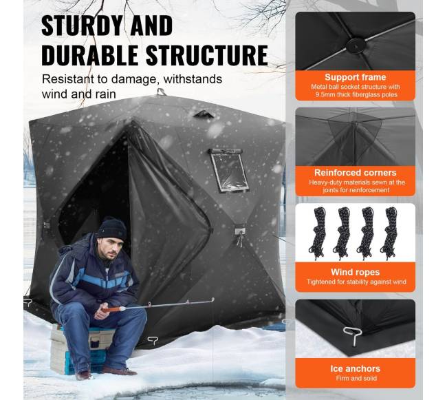 Kilnojama ledo žvejybinė palapinė 3-4 žmonėms2