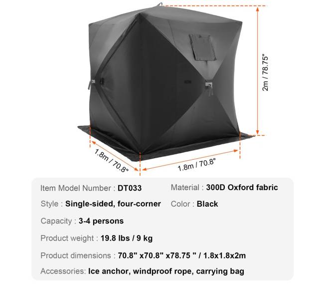 Kilnojama ledo žvejybinė palapinė 3-4 žmonėms6