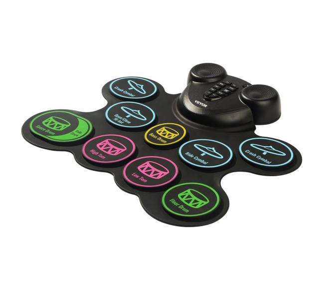 Elektriniai būgnai vaikams su ausinėmis ir MIDI0