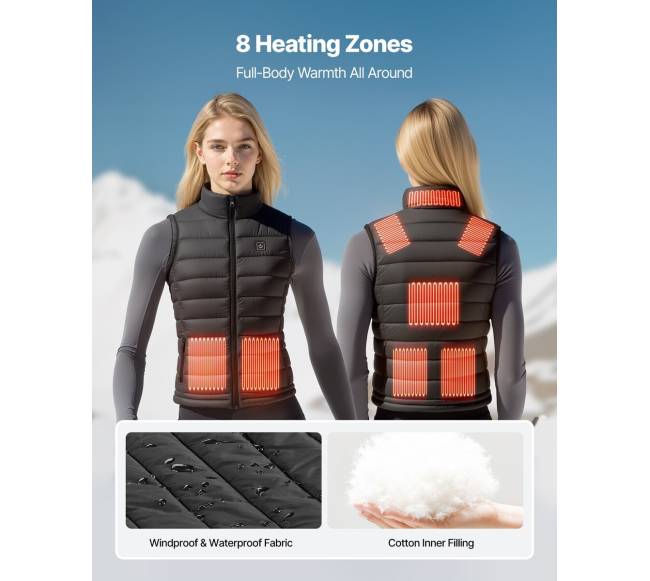 Moteriška elektrinė šildoma liemenė1