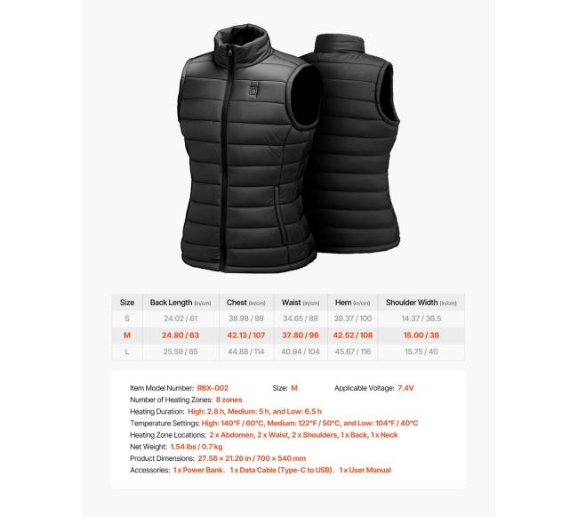 Moteriška elektrinė šildoma liemenė6