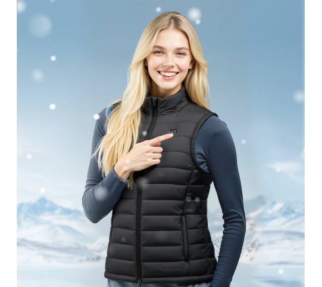 Moteriška elektrinė šildoma liemenė7