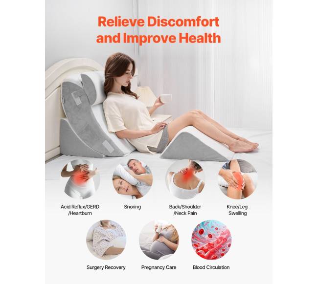 Reguliuojama ortopedinė pleištinė pagalvė mieguistumui3